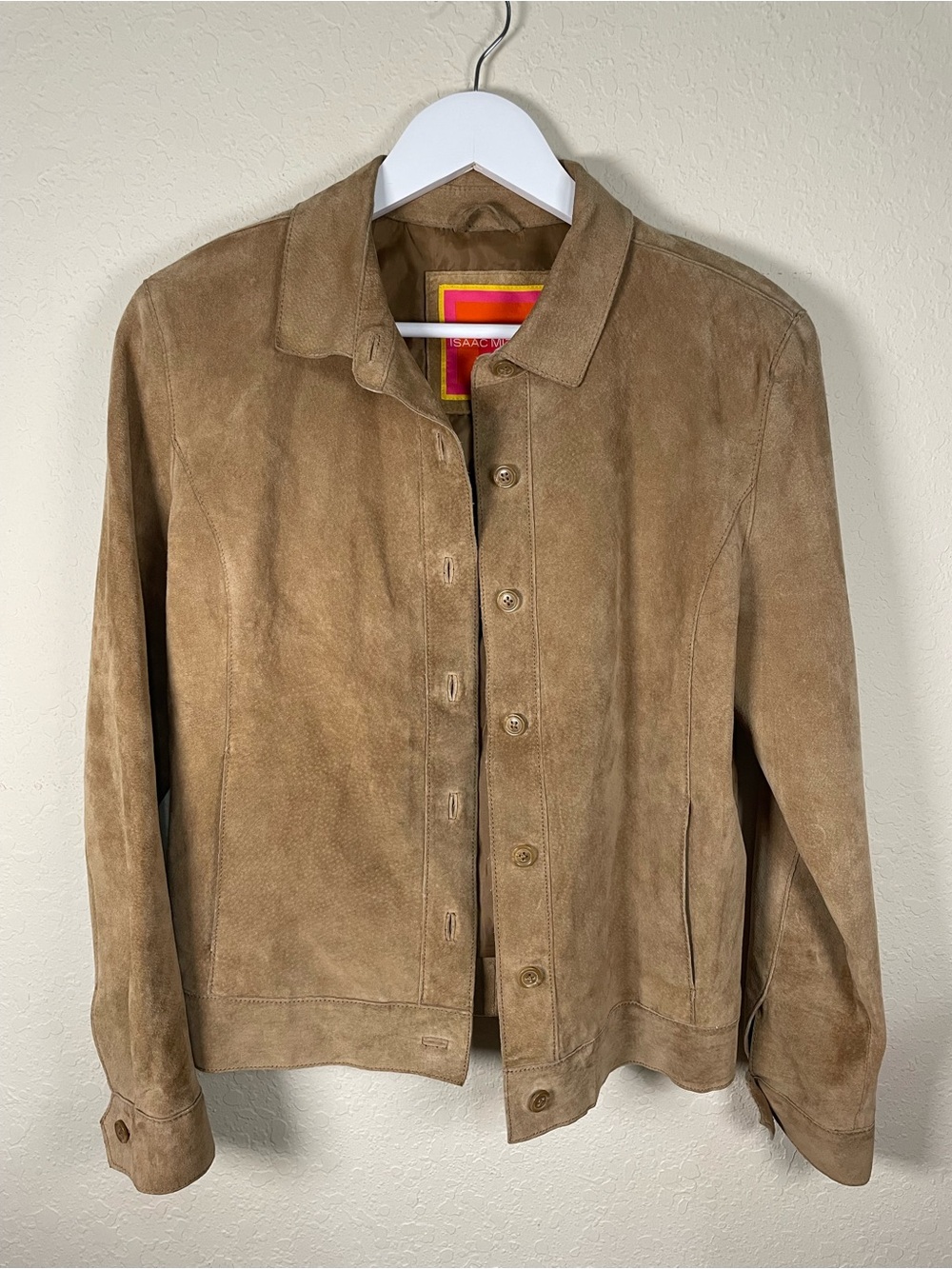 ISAAC MIZRAHI TARGET | Brown Camel Leather Jacket | M